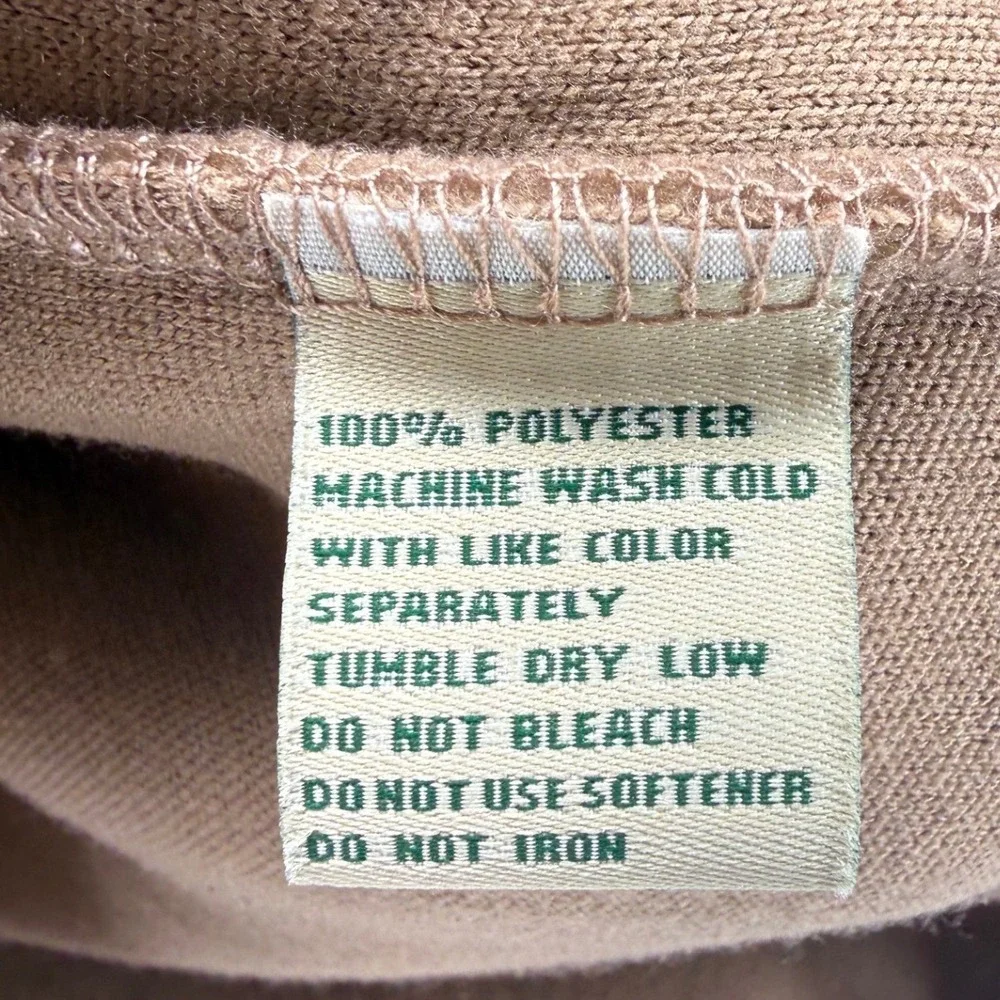 Donald Ross Sportswear Mens‎ Sherpa Fleece Vest Tan Brown Palm Tree Logo Small